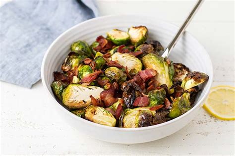 Air Fryer Brussels Sprouts With Bacon Sunkissed Kitchen