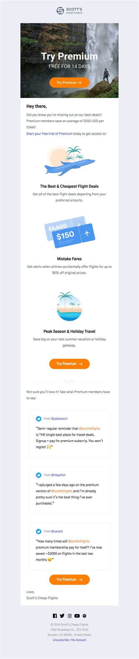 Free trial of Premium membership — Info View | Really Good Emails