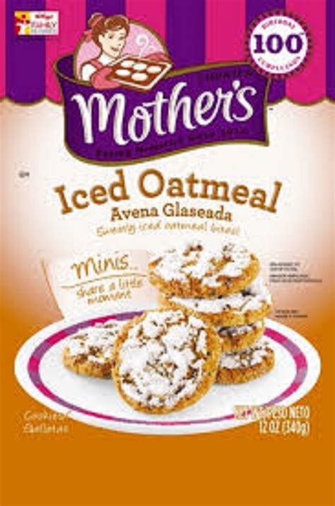 Mothers Iced Oatmeal Cookies 12oz Bag Pack Of 4