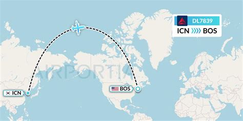 DL7839 Flight Status Delta Air Lines: Seoul to Boston (DAL7839)