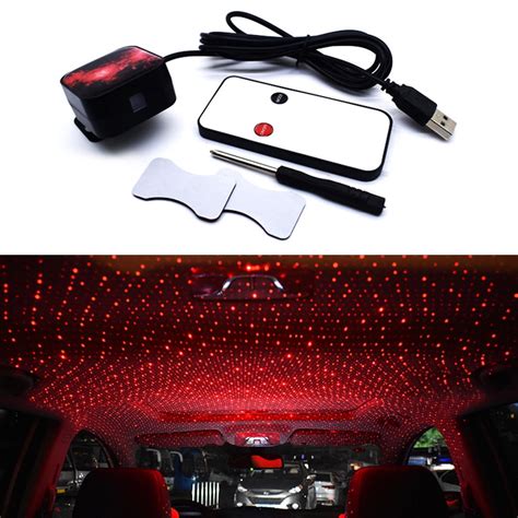 Car Star Night Light Romantic Auto Rotatable Roof Lamp Car Portable ...