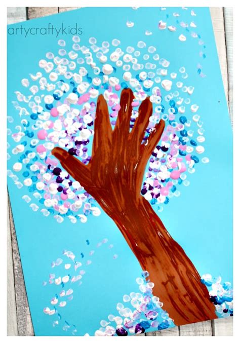 Arty Crafty Kids Art Art Projects For Kids Winter Handprint Tree