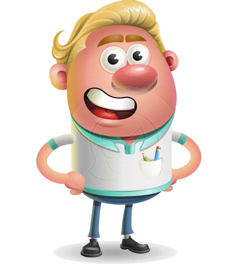 Blonde Hair Man Cartoon Vector 3d Character Graphicmama 3d Character Man Cartoon Cartoon