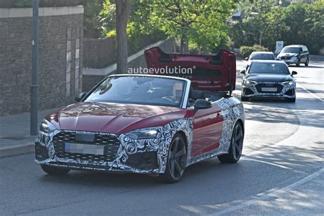 Audi S Facelift Spied With Cabrio Top In Action Shows Minimal