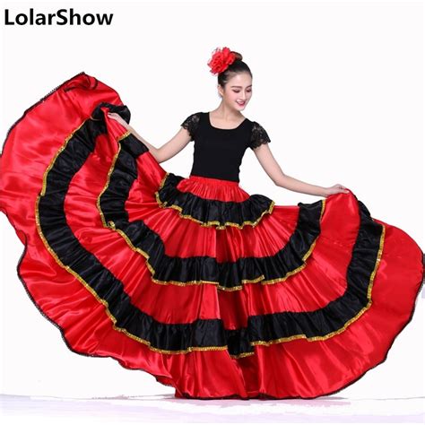 Trajes De Dan A Espanhol Para Mulheres Flamenco Dance Saia Barriga