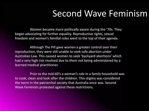 Second Wave Feminism Ppt