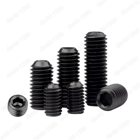 3mm M3 Hex Socket Set Screw Cup Point Grub Screw Black 12 9 Alloy Steel