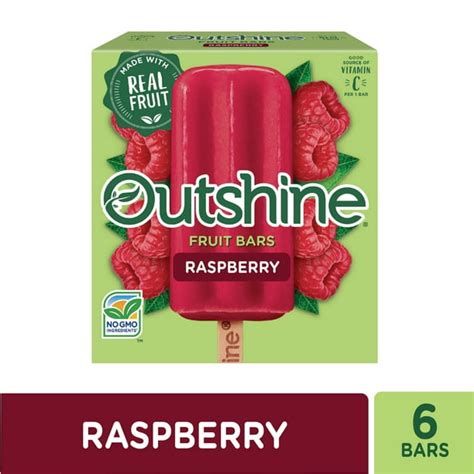 Outshine Raspberry Frozen Fruit Bars 6 Count