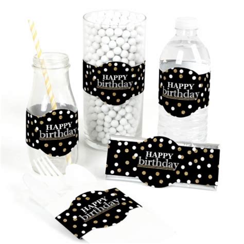 Big Dot Of Happiness Adult Happy Birthday Gold Party Diy Wrapper