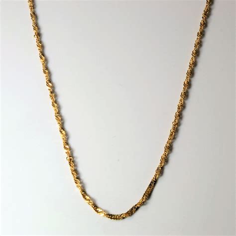 14k Yellow Gold Singapore Chain | 20" | — 100 Ways