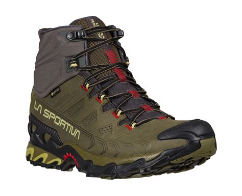 La Sportiva Men S Ultra Raptor Ii Mid Leather Wide Gtx Ivy Tango Red