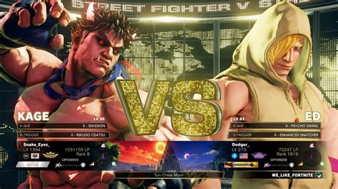 SFV Champion Edition Snake Eyez Kage Vs Dodger ED Online Match