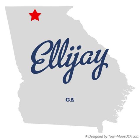 Map of Ellijay, GA, Georgia