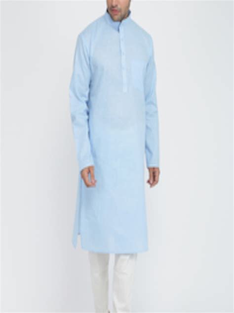 Buy Royal Kurta Men Blue Empire Pure Cotton Kurta With Pyjamas And With