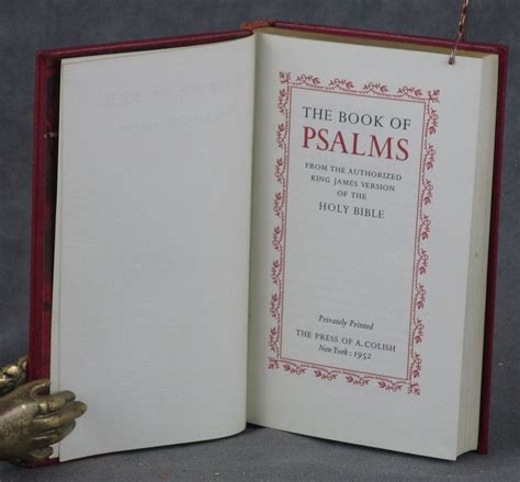 The Book Of Psalms From The Authorized King James Version Of The Holy