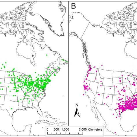 Migration distance (km) of American Robin band recoveries classified as... | Download Scientific ...