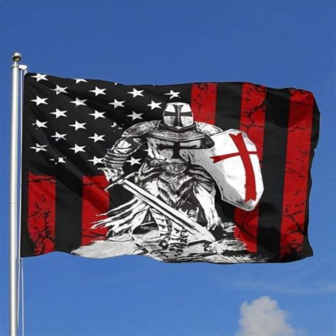 Xiojeiey Trump 2020 Knight Templar Crusader Warrior American Flag Usa