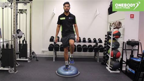 Single Leg Balance On Bosu Youtube