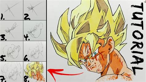 How To Draw Goku In A Few Easy Steps Easy Drawing Guides Goku Drawing ...