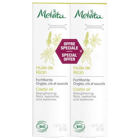 MELVITA HUILES DE BEAUTE Huile De Ricin Duo 2x50ml Pharmacie