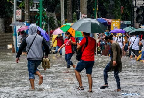 Heavy Rainfall Hits Manila The Philippines Xinhua Englishnewscn