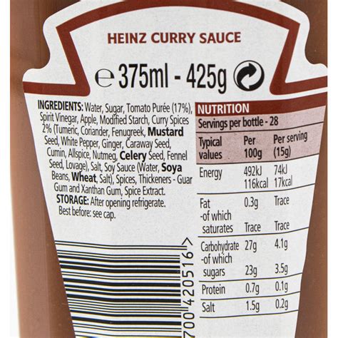 Heinz Curry Sauce Classic 425g 425g From Heinz Motatos