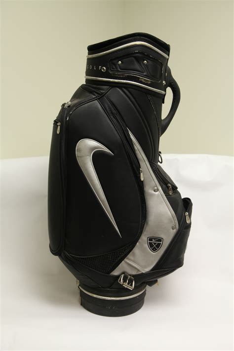 Nike Golf Swoosh Tour Staff Bag 95 Mouth 6 Way Top Blacksilver Ebay