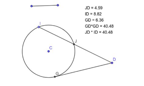 Tangent Secant Segments Geogebra