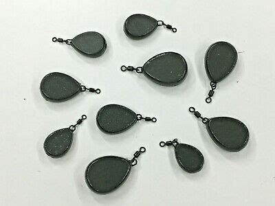 X Flat Pear Swivel Lead Weights Fishing Carp Oz Oz Free