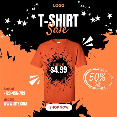 T Shirt Sale Ads Template Postermywall