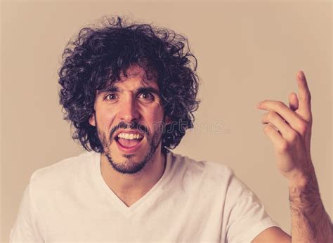 Portrait Of Young Man With Angry Face Looking Furious Human