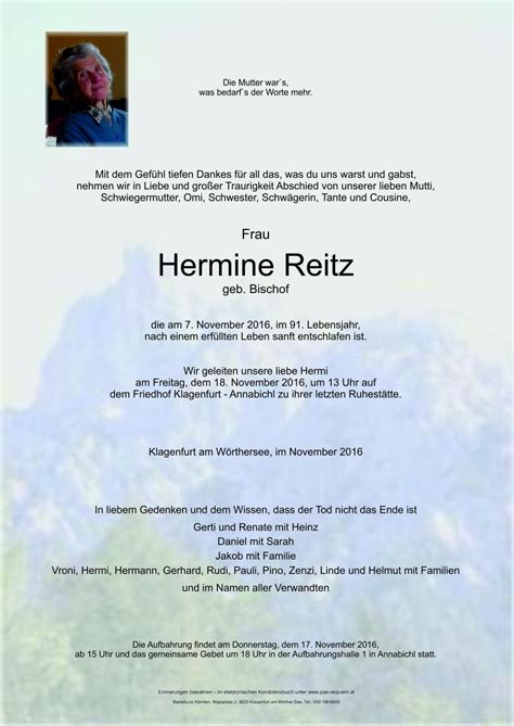 Parte F R Hermine Reitz Pax Requiem