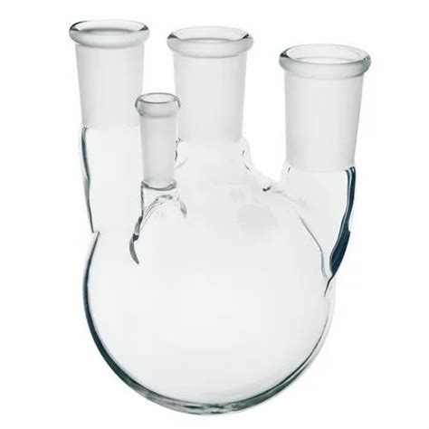 Glass Four Neck Round Bottom Flask Capacity Ml Ltr For