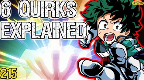 Dekus One For All 6 Quirks Explained 🌩 My Hero Academia 215 Youtube