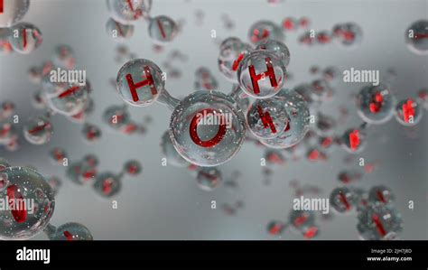 Water Molecules Molecular Chemical Formula H2o Odorless Ball And