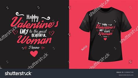 Happy Valentines Day T Shirts Design Stock Vector Royalty Free