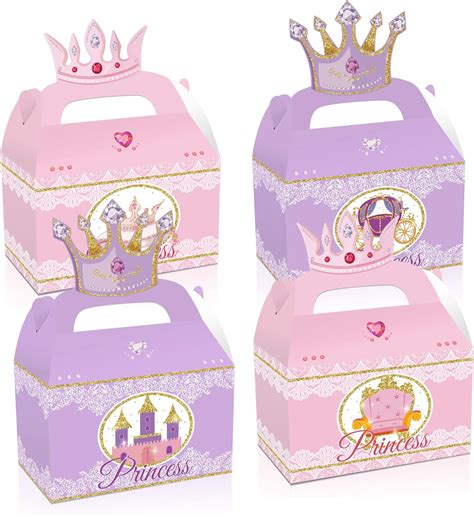 Amazon Yominy Cajas De Dulces De Princesita Piezas De Bolsas