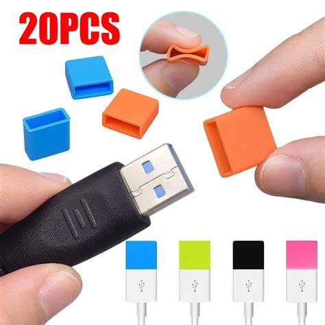 Pcs Usb M Le Silicone Protecteur Bouchon Anti Poussi Re De