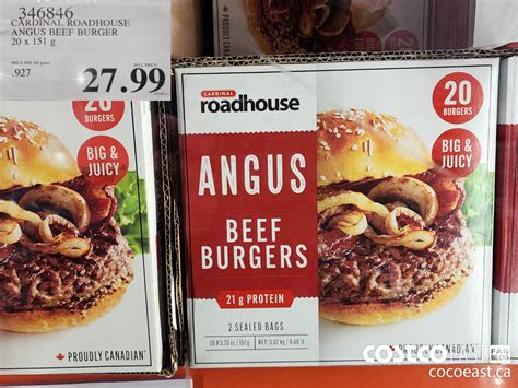 Cardinal Roadhouse Angus Beef Burger X G Costco