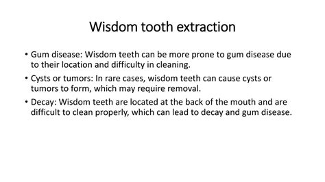 Ppt Wisdom Tooth Removal Powerpoint Presentation Free Download Id