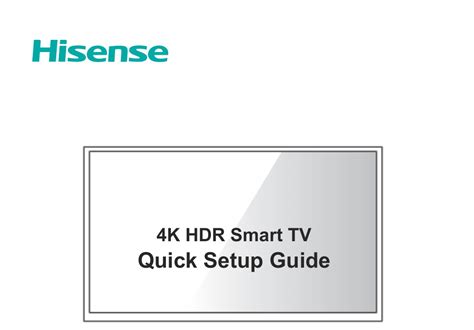 Hisense A60GV 65 Inch VIDAA Smart 4K UHD TV User Guide