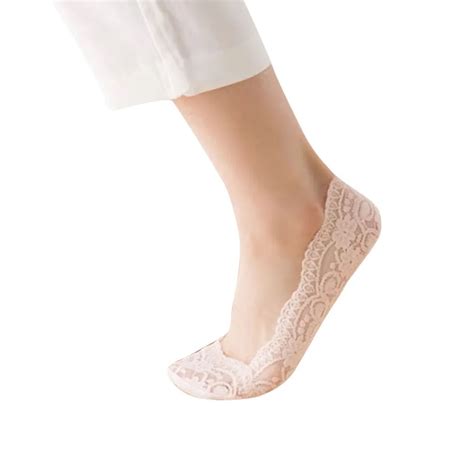 Женские модные носки из смешанного хлопка с кружевом, Нескользящие ...