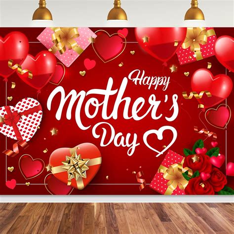 Amazon Woodbu Happy Mother S Day Backdrop Mothers Day Banner