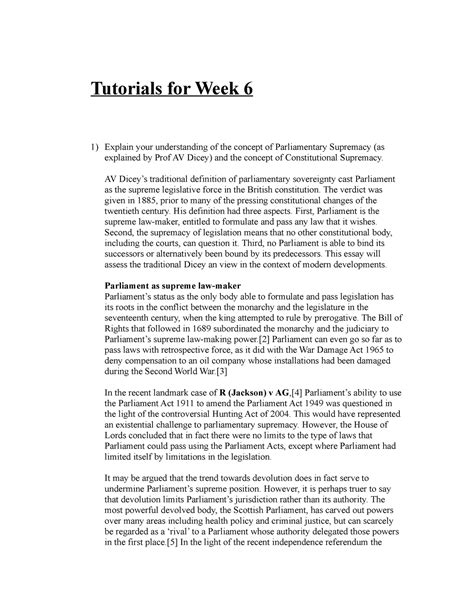 Constitutional Law Tutorial 6 Tutorials For Week 6 Explain Your