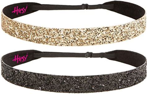 Hipsy Adjustable Non Slip Fashion Wide Bling Glitter