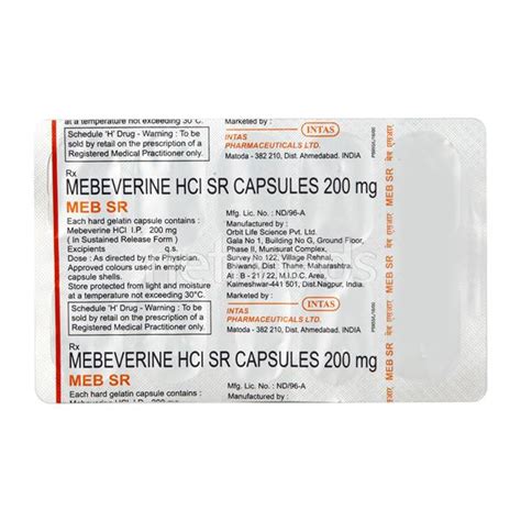 Meb Sr Capsule 10s Price Uses Side Effects Netmeds