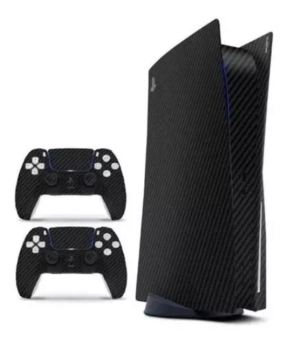 Adesivo Skin Playstation 5 Ps5 Disco Fibra Carbono Preto MercadoLivre