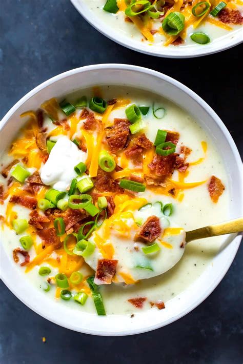 Instant Pot Loaded Baked Potato Soup Eating Instantly