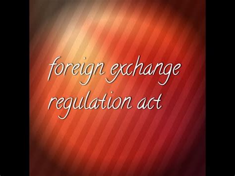 Foreign Exchange Regulation Act Video Lecture Sbi Po Prelims And