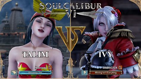 SoulCalibur VI Amesang Talim VS Anubis2324 Ivy Xbox Series X